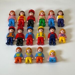 Vintage 90s Playmobil 123 People Set Of 16 (ZZ28B)